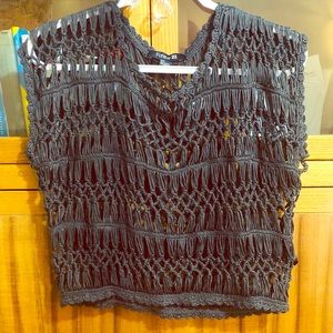 Forever 21 knitted grey short sleeve